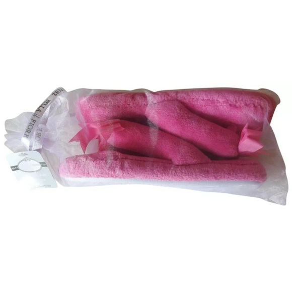 Luxe Slippers Small / Medium Up to 8 Pink Sturdy Rubber Soles New Mom Gift Bag - Picture 5 of 7